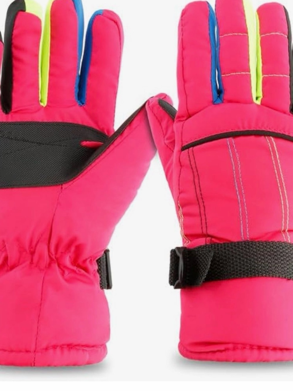 Kids Snow Gloves,Kids Mittens Winter Waterproof,Girls Snow 8-14 years old Pink